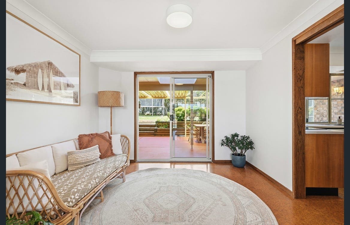 Family lounge or rumpus space with outdoor views